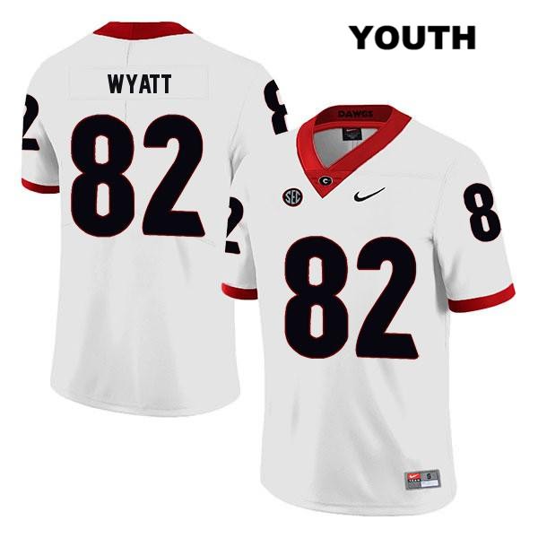 Georgia Bulldogs Youth Kolby Wyatt #82 NCAA Legend Authentic White Nike Stitched College Football Jersey EUQ0156AH